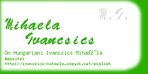 mihaela ivancsics business card